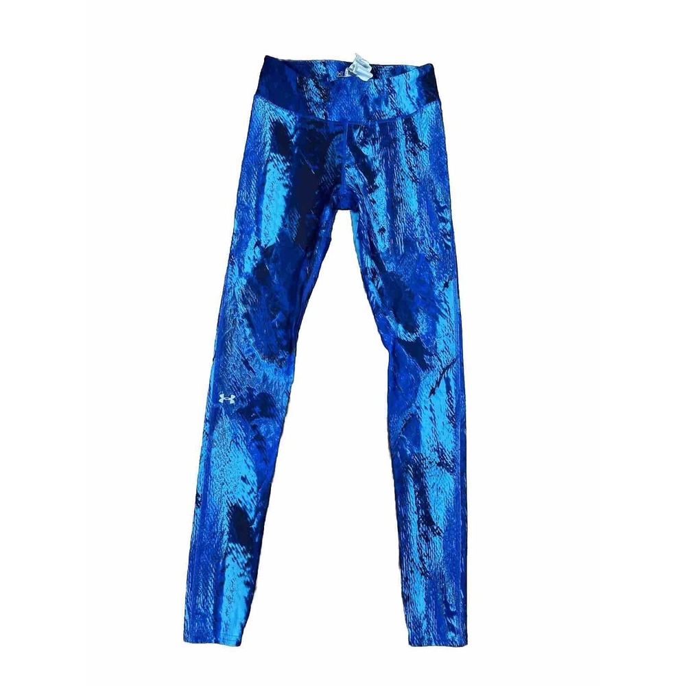 Under Armour Heatgear‎ Blue Mid Rise Compression Full Length Leggings Size Small